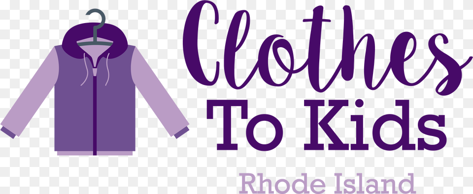 Clothes To Kids Rhode Island Calligraphy, Clothing, Coat, Purple, Jacket Png Image