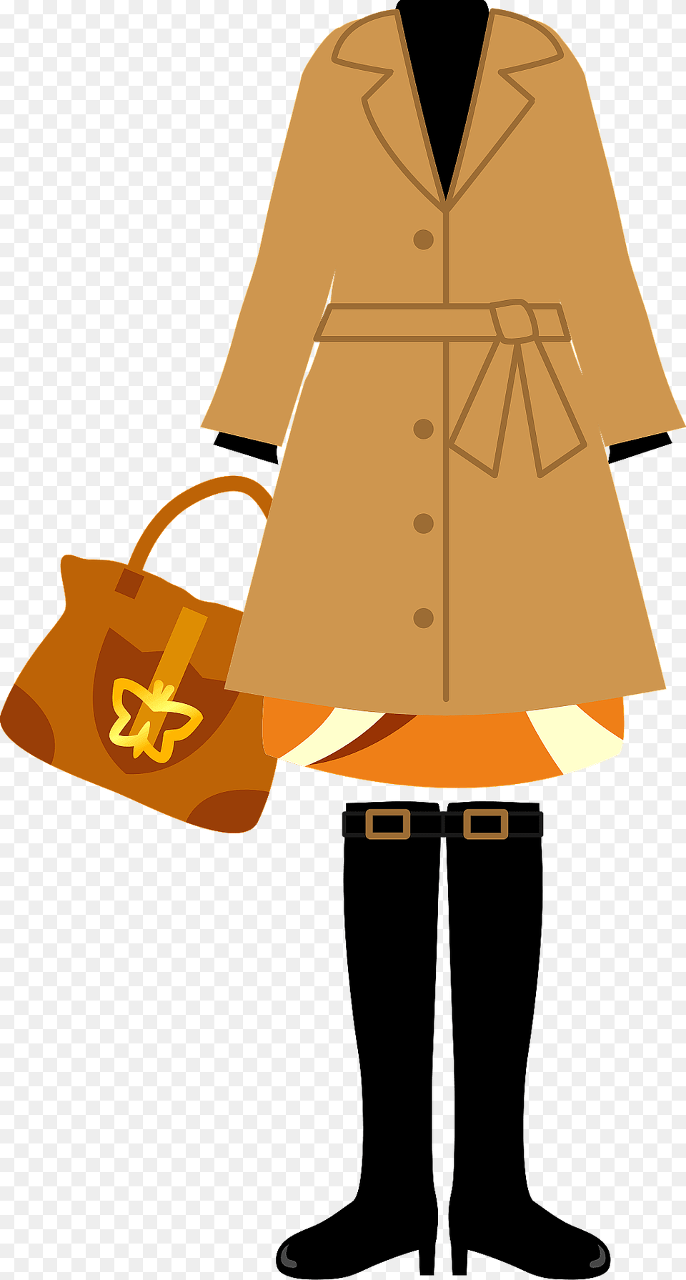 Clothing For Winter Fashion Clipart, Accessories, Bag, Coat, Handbag Free Transparent Png