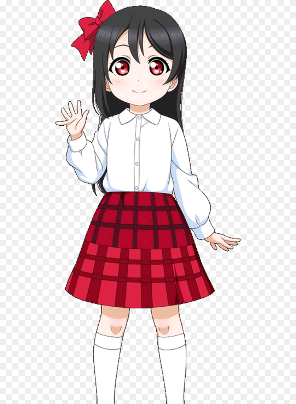 Clothing Hair Red Human Hair Color Anime School Uniform Love Live Young Nico, Book, Skirt, Comics, Publication Png Image