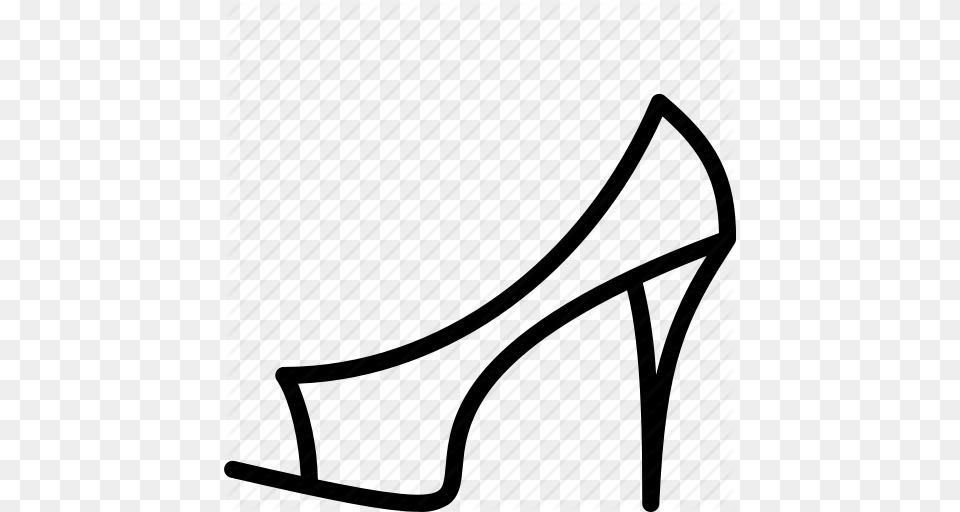 Clothing Heels Outline Peep Toe Womens Icon, Footwear, High Heel, Shoe, Sandal Free Png