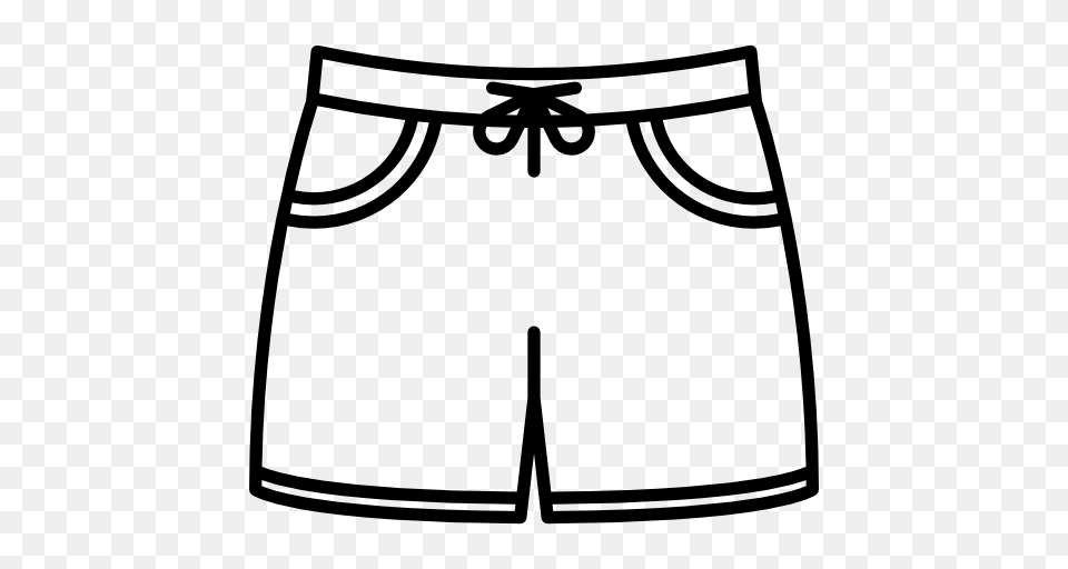 Clothing Shorts Fashion Garment Pants Clothes Trousers Icon, Gray Free Png