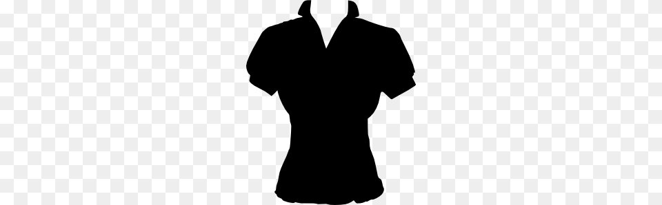 Clothing Women Cute Blouse Clip Art Digital Black And White, Silhouette, T-shirt Free Png Download