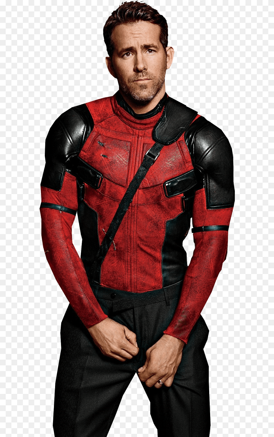 Clothingredpersonal Protective Suittopfictional Ryan Reynolds Deadpool Hot, Clothing, Coat, Jacket, Adult Free Png Download