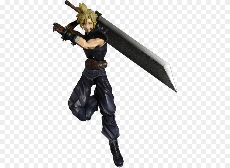Cloud A 3 Dissidia Final Fantasy Cloud Stife Figure, Sword, Weapon, Adult, Female Free Png