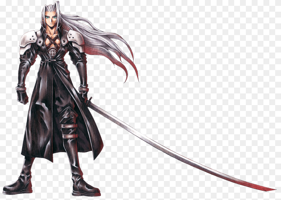 Cloud And Sephiroth In Final Fantasy Vii Lgbtq Video Game Archive, Sword, Weapon, Adult, Female Free Png Download