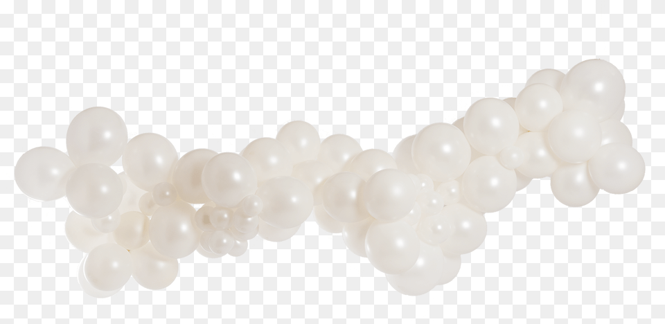 Cloud Balloon Garland Kit White Balloon Garland Transparent Background, Accessories, Jewelry, Pearl Free Png Download