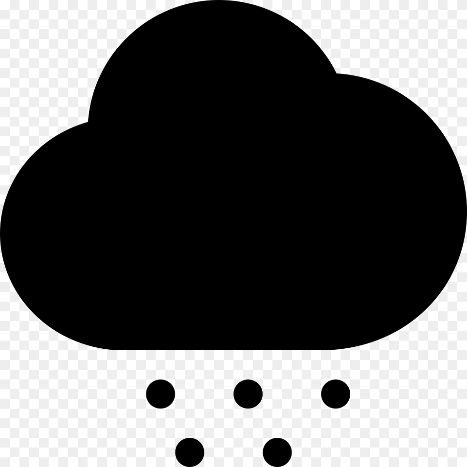 Cloud Black Storm Symbol Of Weather With Hail Dots, Clothing, Hat, Stencil, Silhouette Png