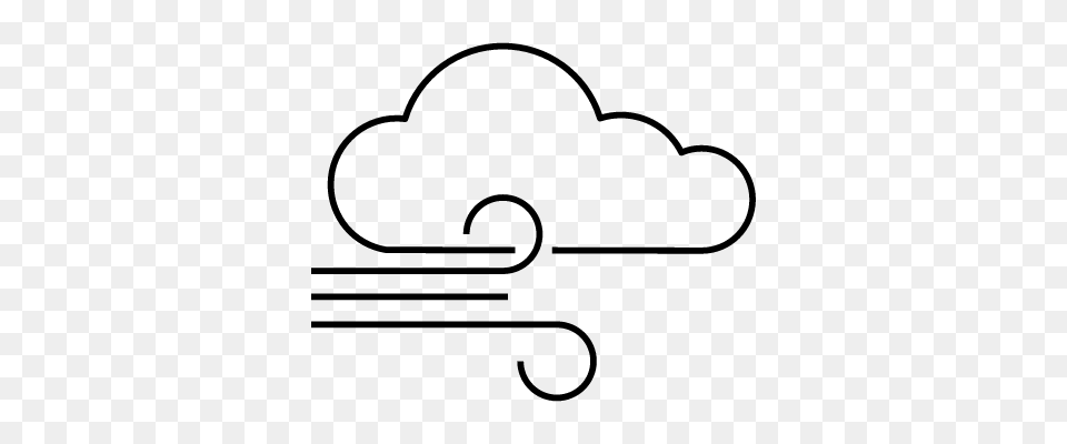 Cloud Blowing Wind Clip Art, Gray Free Transparent Png