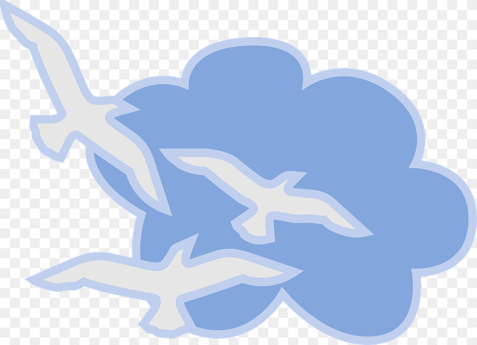 Cloud Blue White Sky Birds Flying Doves Fly Bird Flying In The Sky Clipart, Animal, Fish, Sea Life, Shark Png Image