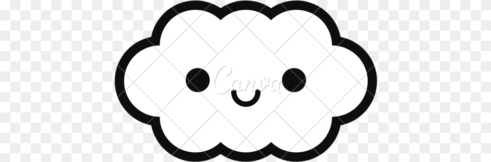 Cloud Cartoon Black And White Cute Cloud, Paper, Bow, Weapon Free Png