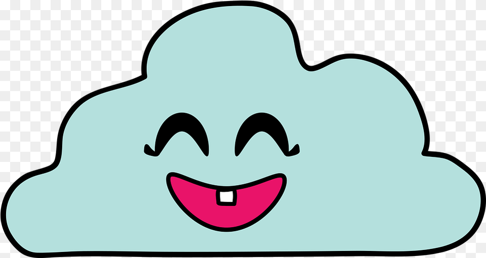 Cloud Cartoon Smile Clouds, Clothing, Hat, Body Part, Person Free Png Download