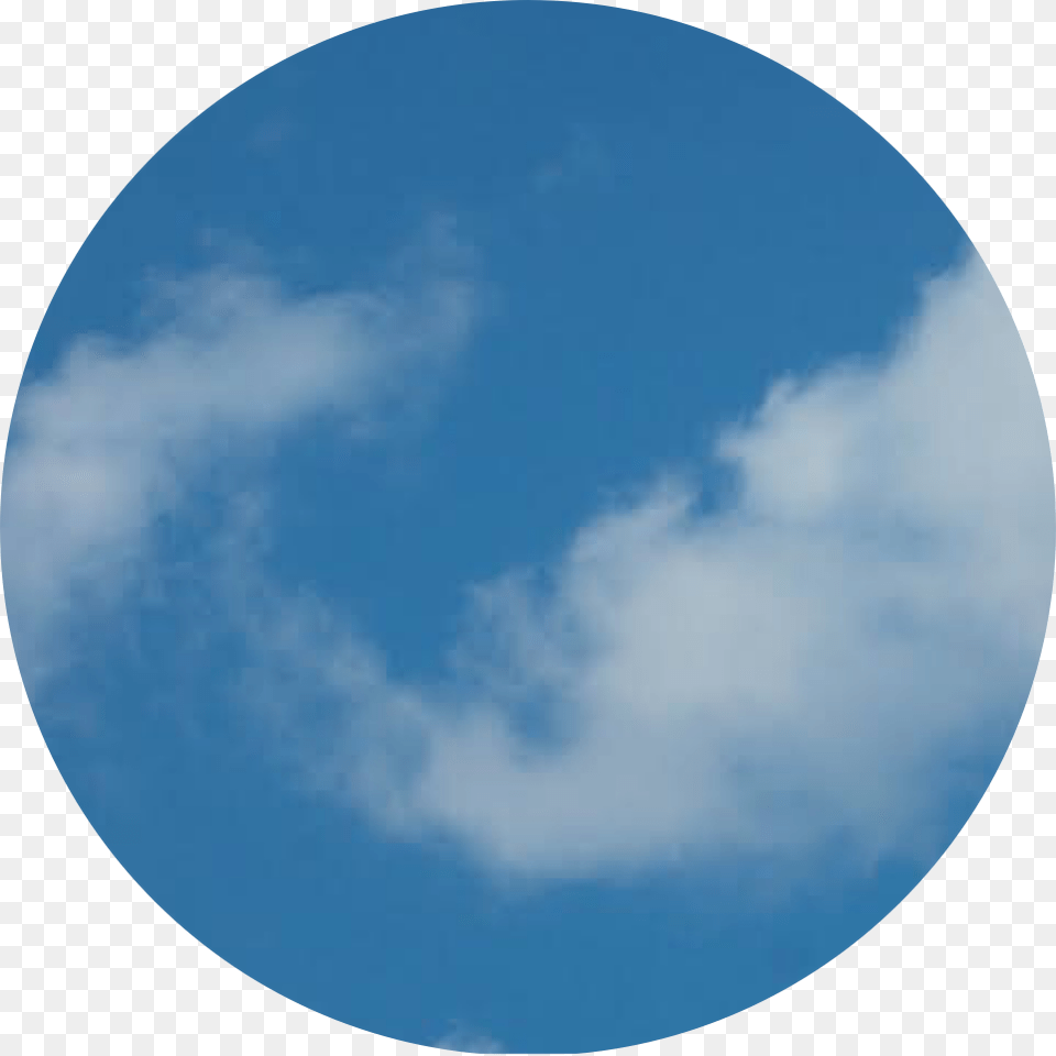 Cloud Circle Aesthetic Background Sky Blue Circle, Nature, Outdoors, Astronomy, Moon Free Png