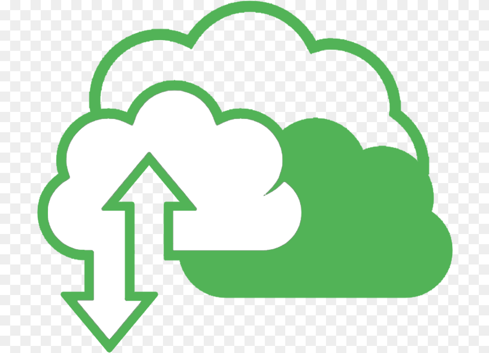 Cloud Clipart Black And White, Green, Recycling Symbol, Symbol Png Image