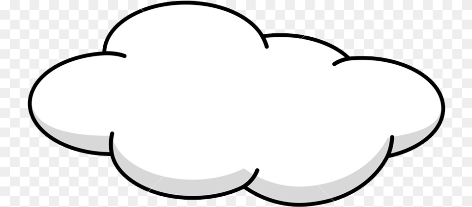 Cloud Clipart Black And White Mushroom Transparent, Stencil Free Png Download