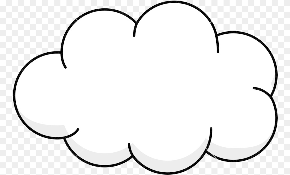 Cloud Clipart Fluffy Graphics Illustrations Transparent Cloud Clipart Black And White, Stencil Free Png
