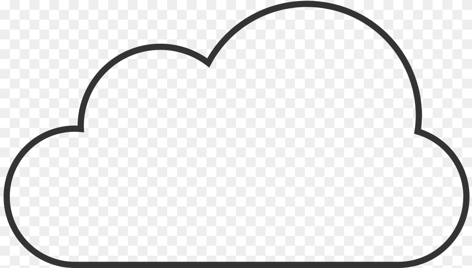 Cloud Clipart Simple Line Art, Clothing, Hat, Silhouette Png