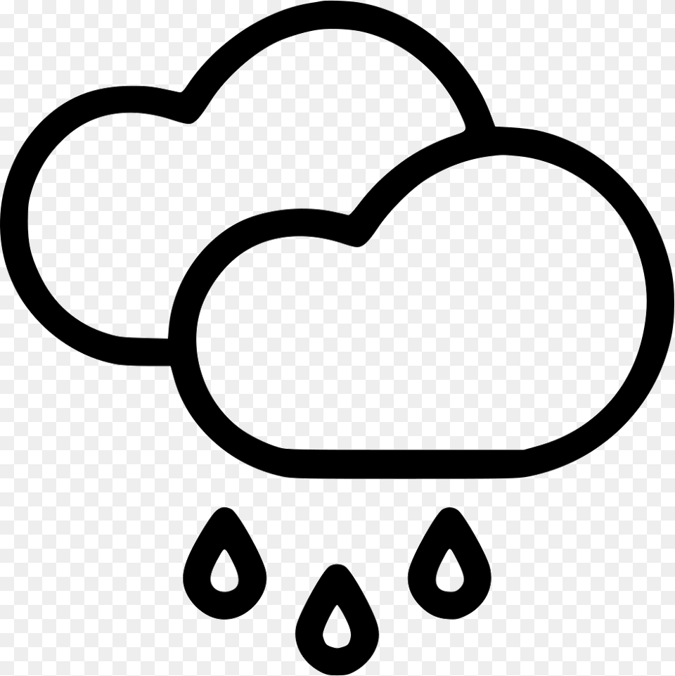 Cloud Clouds Rain Drops Drizzle Rainfall Icon Free, Stencil, Smoke Pipe Png Image