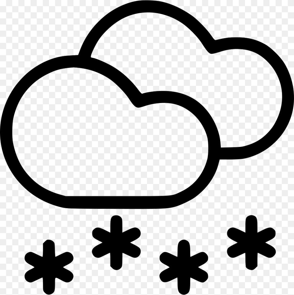 Cloud Clouds Snow Snowfall Comments Icon, Stencil, Smoke Pipe Png Image