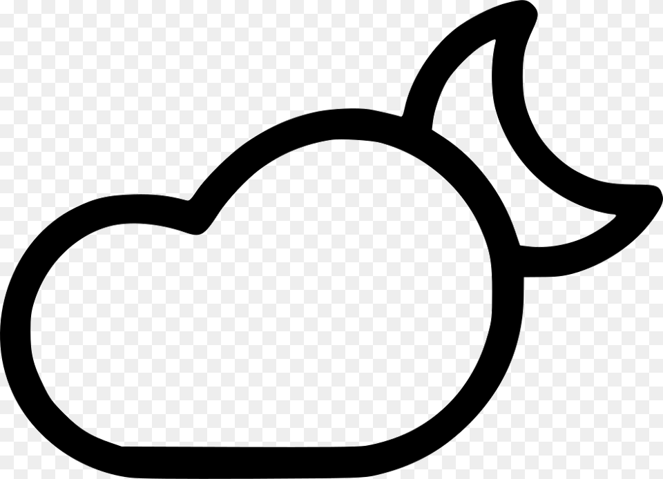 Cloud Cloudy Weather Night Moon Svg Icon Thundersnow, Food, Fruit, Plant, Produce Png Image