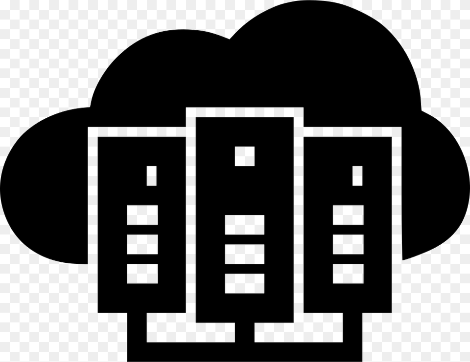 Cloud Computing Hosting Services Icons, Stencil, Logo Png Image
