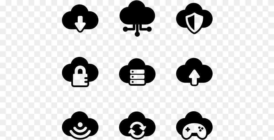 Cloud Computing Pictograms Cloud Service Icon, Gray Free Transparent Png