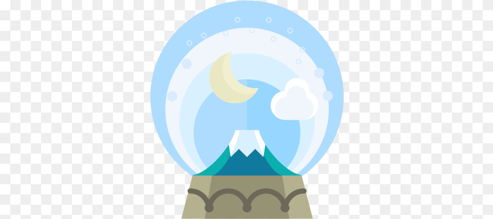 Cloud Decorate Decoration Moon Mountain Snowglobe Icon, Outdoors, Astronomy, Night, Nature Free Transparent Png
