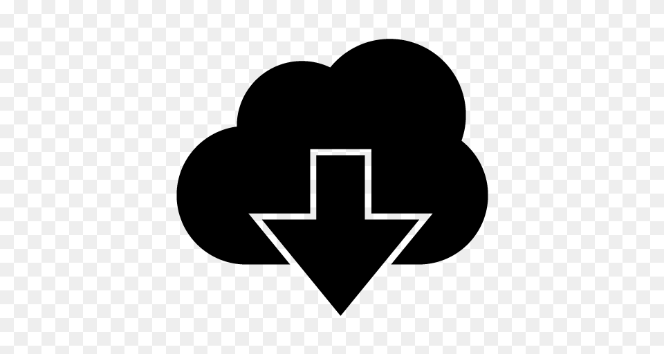 Cloud Download Icon, Gray Free Transparent Png