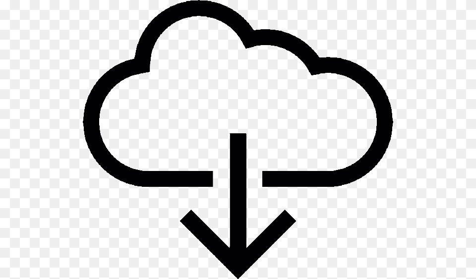 Cloud Download Icon, Stencil, Electronics, Hardware, Symbol Free Transparent Png