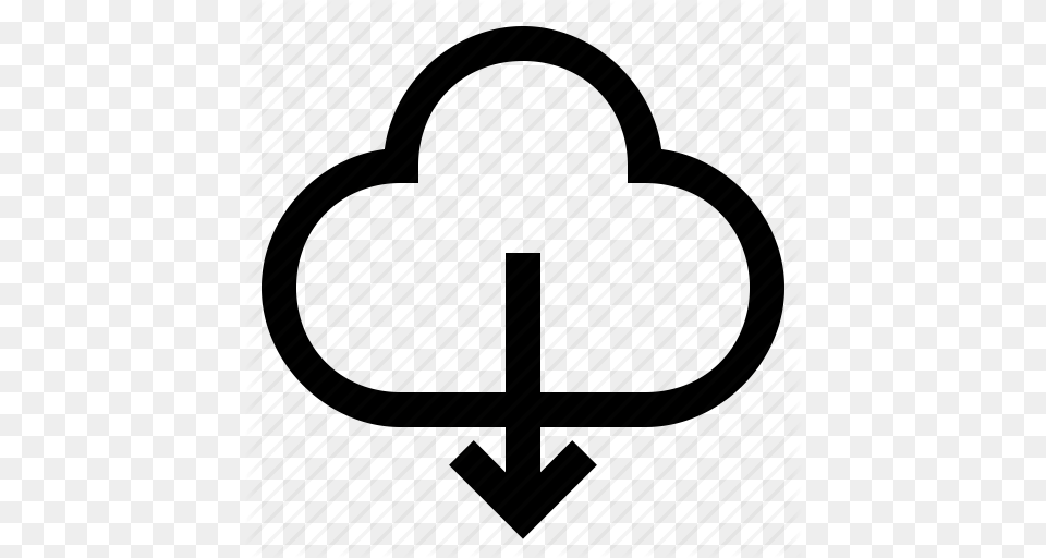 Cloud Download Offline Receive Icon, Electronics, Hardware, Heart, Bag Free Png