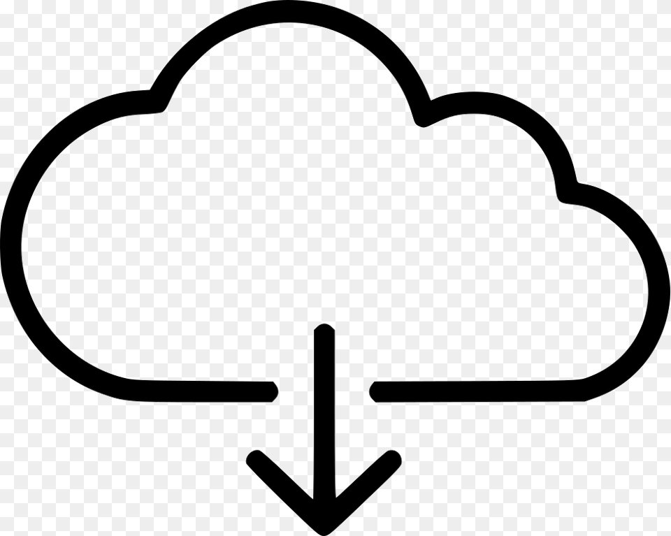 Cloud Download Svg Icon Free Download White Cloud Icon, Stencil, Logo, Smoke Pipe, Symbol Png Image