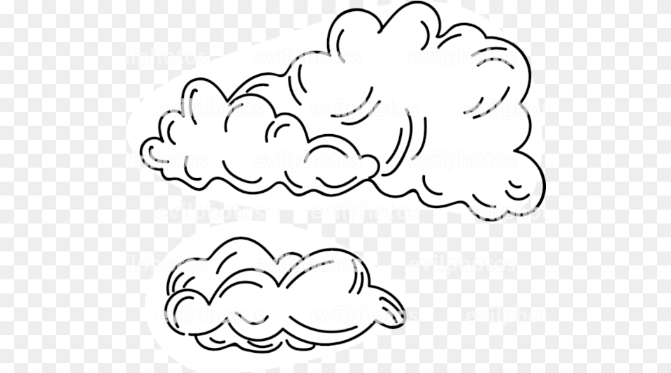Cloud Drawing Evil Photos Clip Art, Stencil, Outdoors, Nature, Water Free Png Download