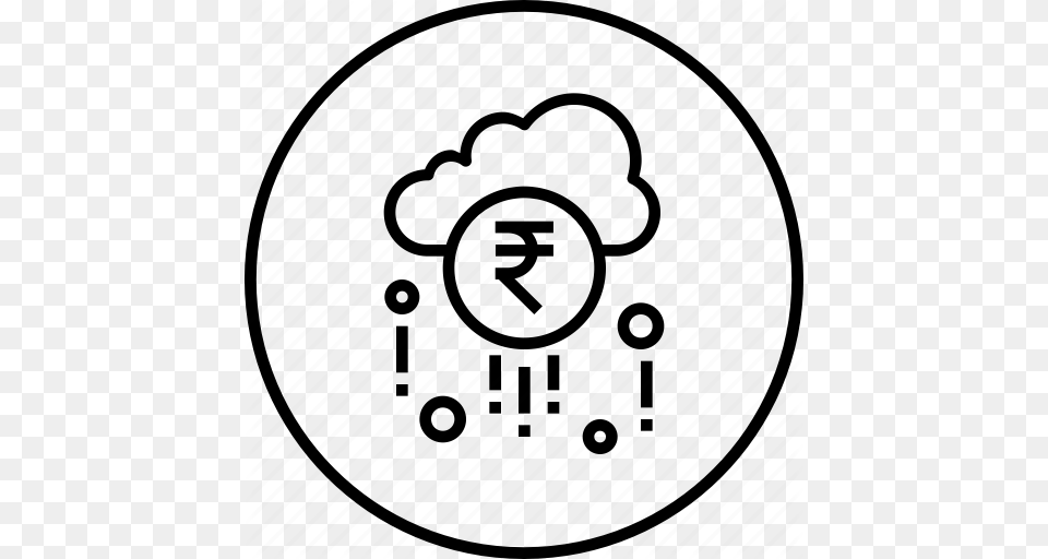 Cloud Earning Fortune Money Raining Success Wealth Icon Png Image