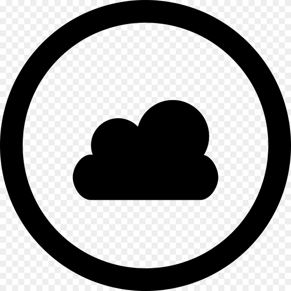 Cloud Filled Shape In A Circle Comments Pg Icon, Symbol, Logo Free Transparent Png