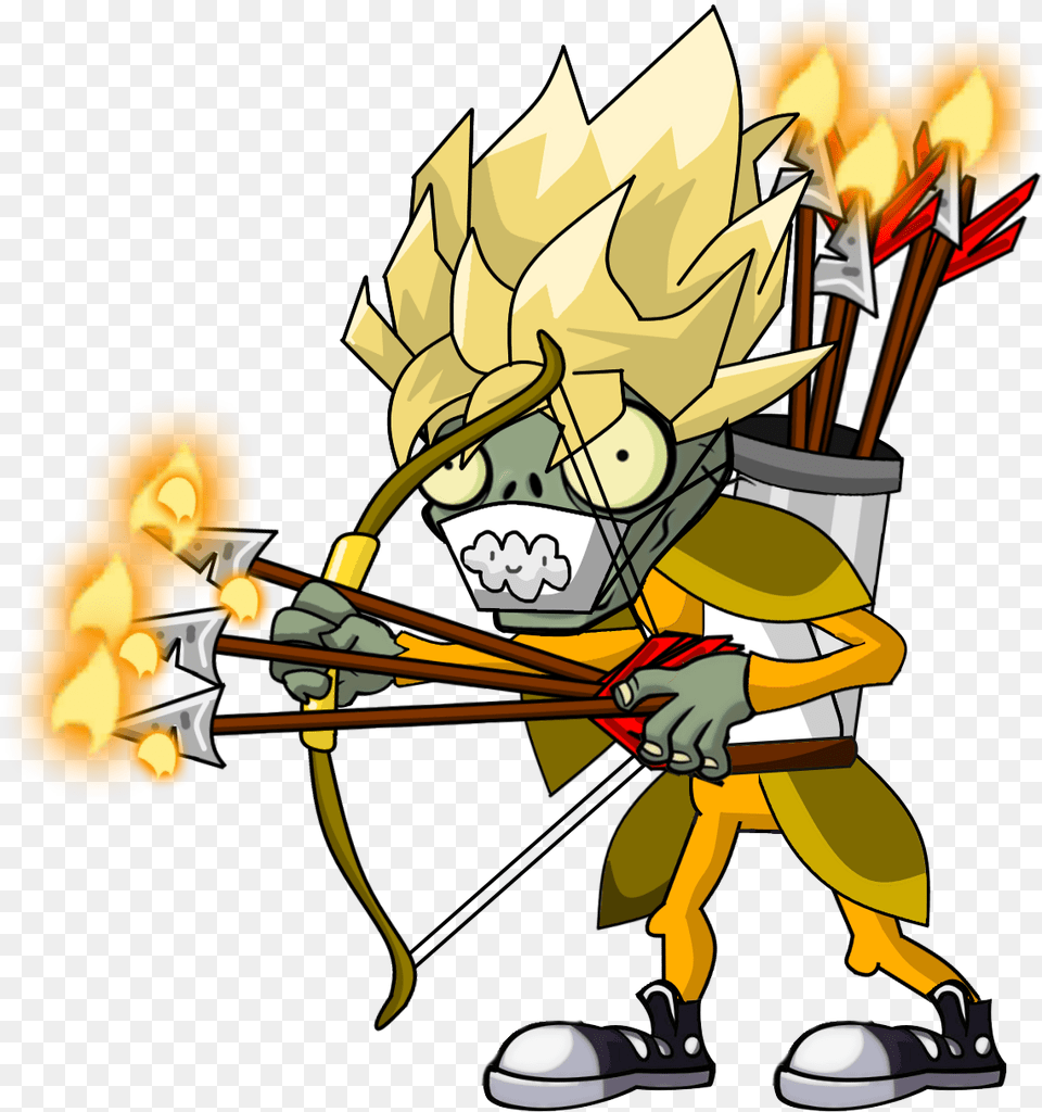 Cloud Flamebow Zombie Hd Cloudwalker Zombie Pvz, Weapon, Festival, Hanukkah Menorah Png Image