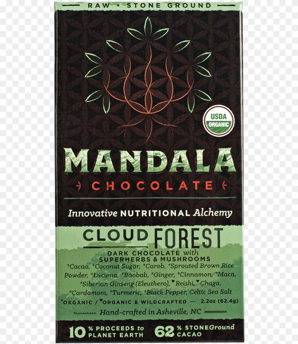 Cloud Forest Chocolate Bars Mandala Chocolate Coffee, Advertisement, Poster, Book, Publication Free Png Download