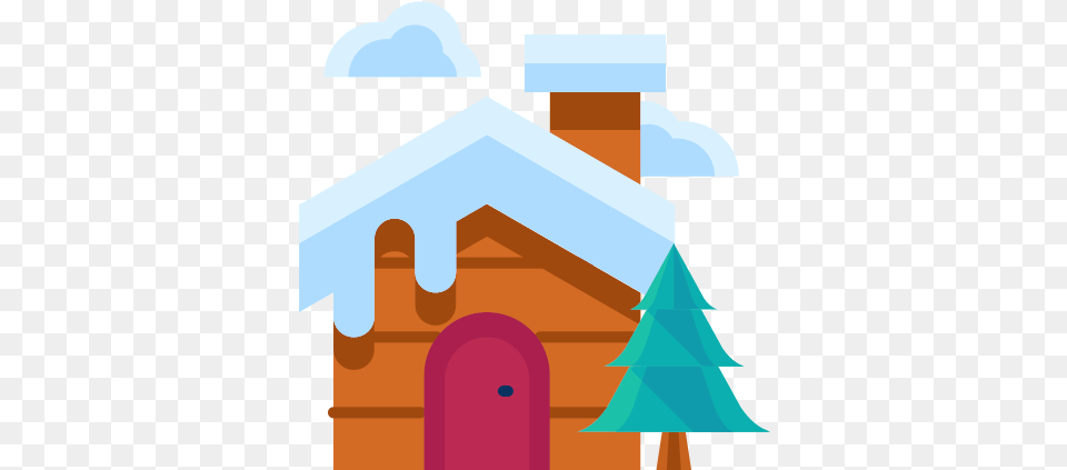 Cloud Forest Home House Tree Winter Icon, Neighborhood, Food, Sweets, Dog House Png Image