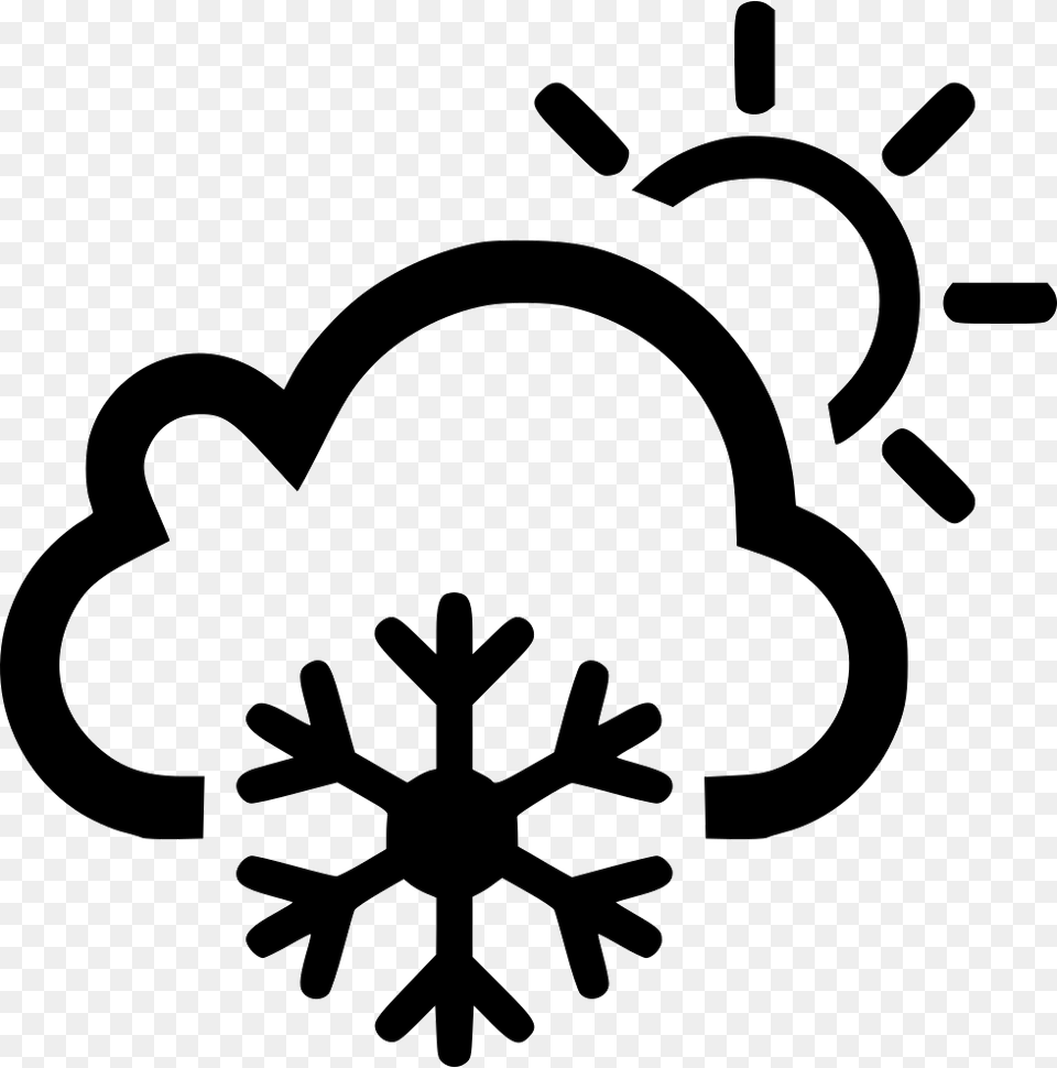 Cloud Frost Frosty Sun Sunny Transparent Background Snowflake Icon, Stencil, Nature, Outdoors, Ammunition Free Png Download