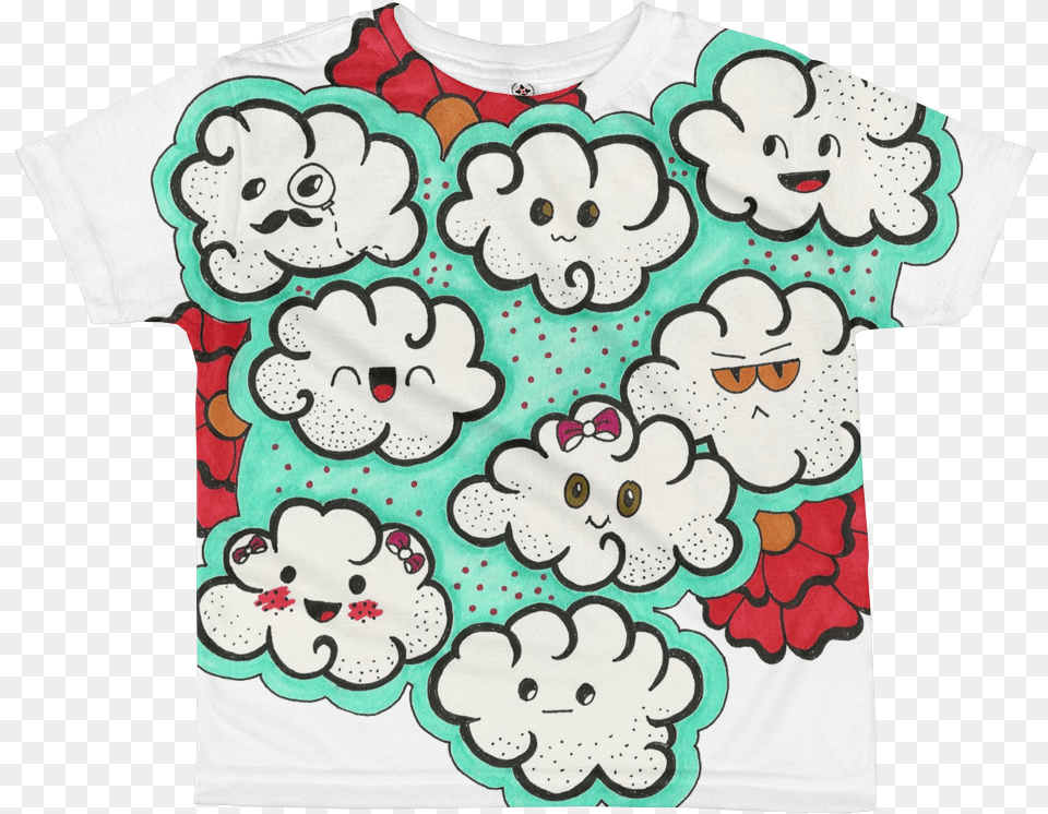 Cloud Gang Kids Tee Mockup Front White, Clothing, T-shirt, Applique, Pattern Free Png Download