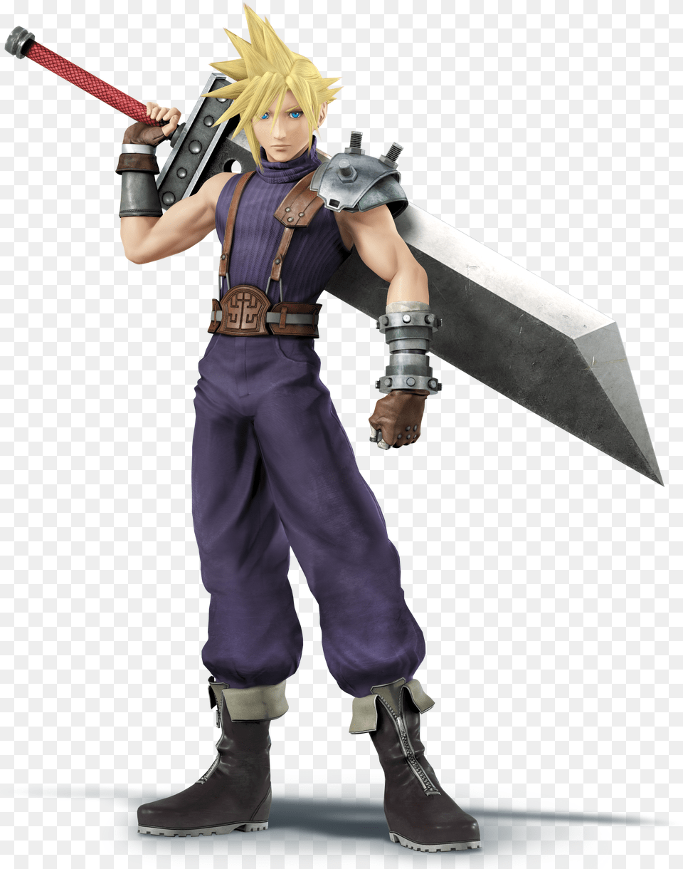 Cloud High Resolution Artwork Super Smash Bros Wii U Cloud, Clothing, Costume, Person, Face Free Png Download