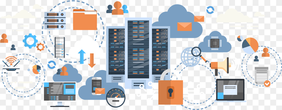 Cloud Hosting Flexible It Solution, City, Urban, Electronics, Hardware Free Png Download