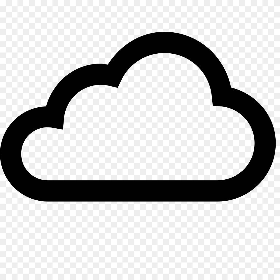 Cloud Icon Image, Gray Png