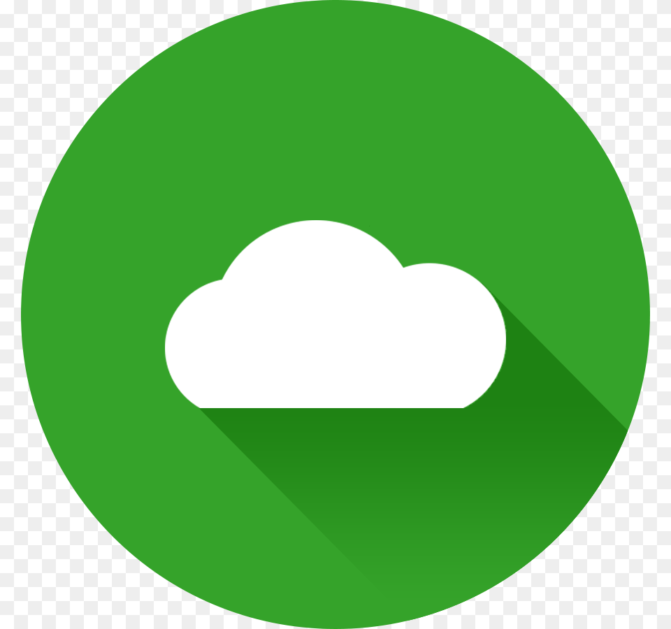Cloud Icon Long Shadow Little Green Pig, Logo Free Transparent Png