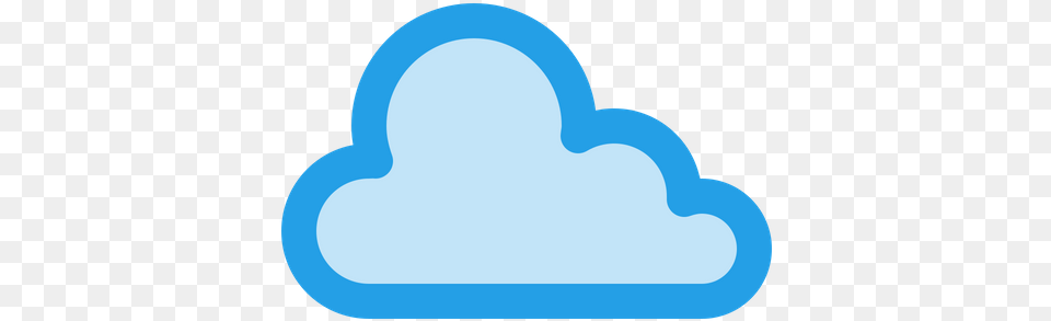 Cloud Icon Of Colored Outline Style Blue Cloud Outline, Nature, Outdoors, Sky Free Png