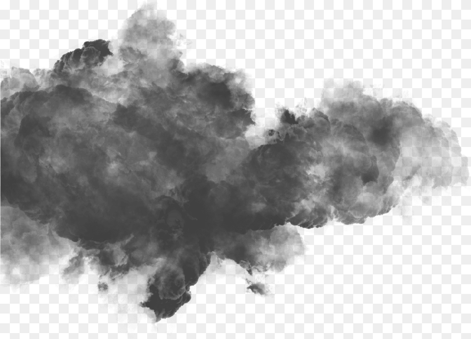 Cloud Left Black Monochrome, Silhouette, Outdoors, Nature, Smoke Free Png