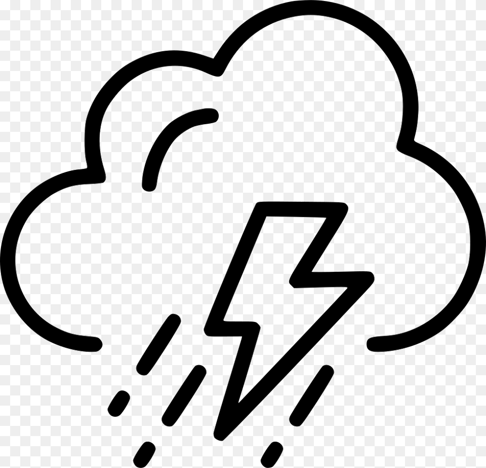Cloud Lightening Rain Storm Storm Clipart Black And White, Stencil, Text, Ammunition, Grenade Free Png Download