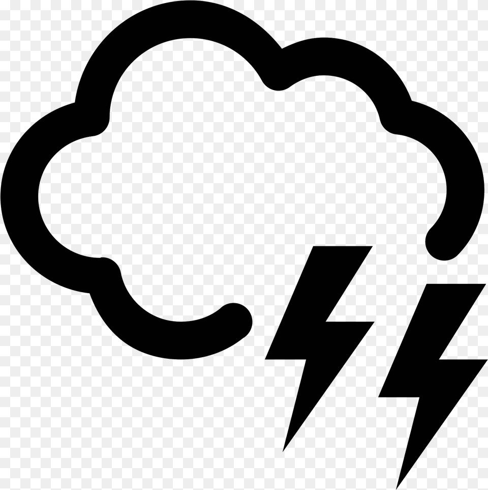 Cloud Lightning Icon Lighting Cloud Icon, Gray Png Image