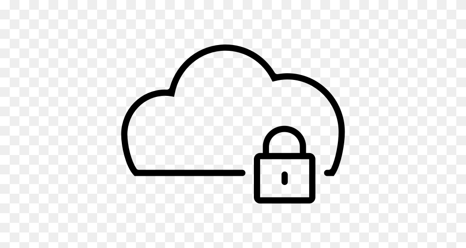Cloud Lock Cloud Server Cloud Service Cloudy Sky Icon, Gray Free Transparent Png