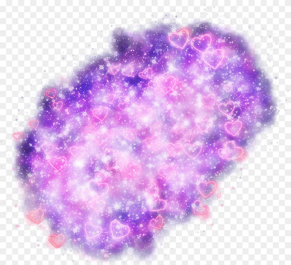 Cloud Love Heart Poof Lovegalaxy Freetoedit, Purple, Crystal, Pattern, Accessories Png Image