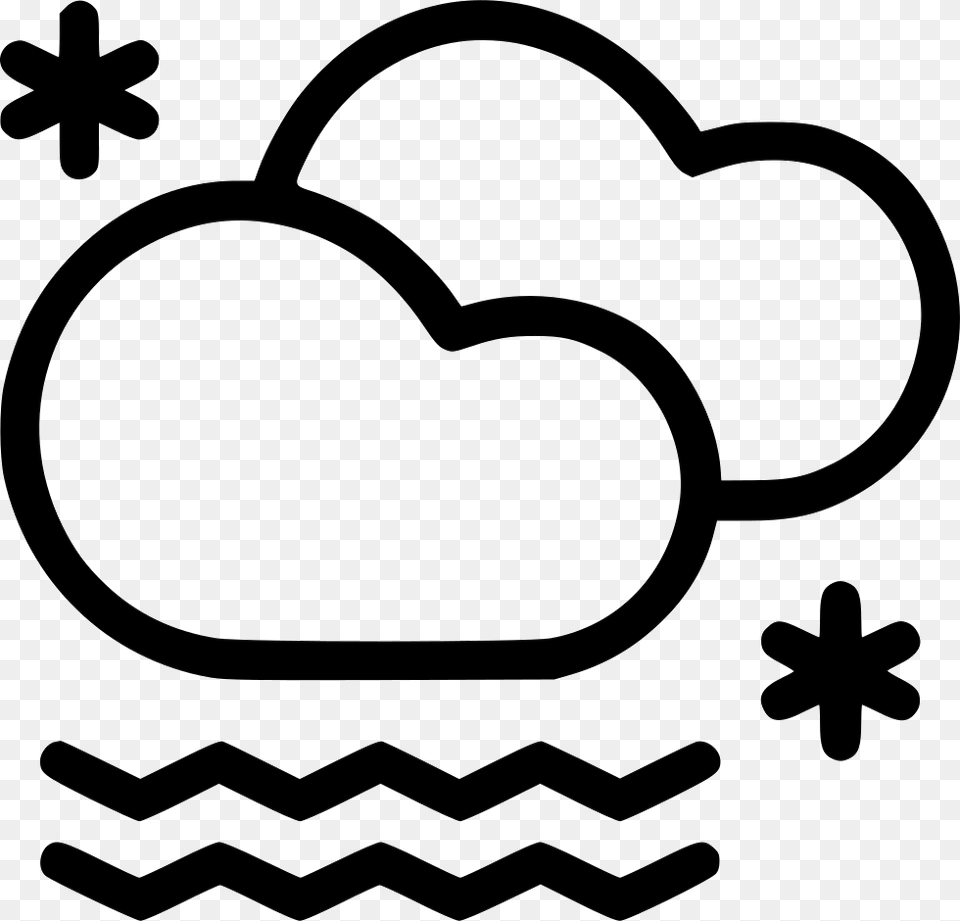 Cloud Mist Snow Snowfall Fog Foggy Icon Stencil, Smoke Pipe Free Png Download