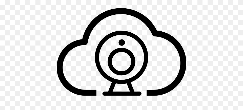 Cloud Monitoring Monitoring Online Privacy Icon With, Gray Png Image